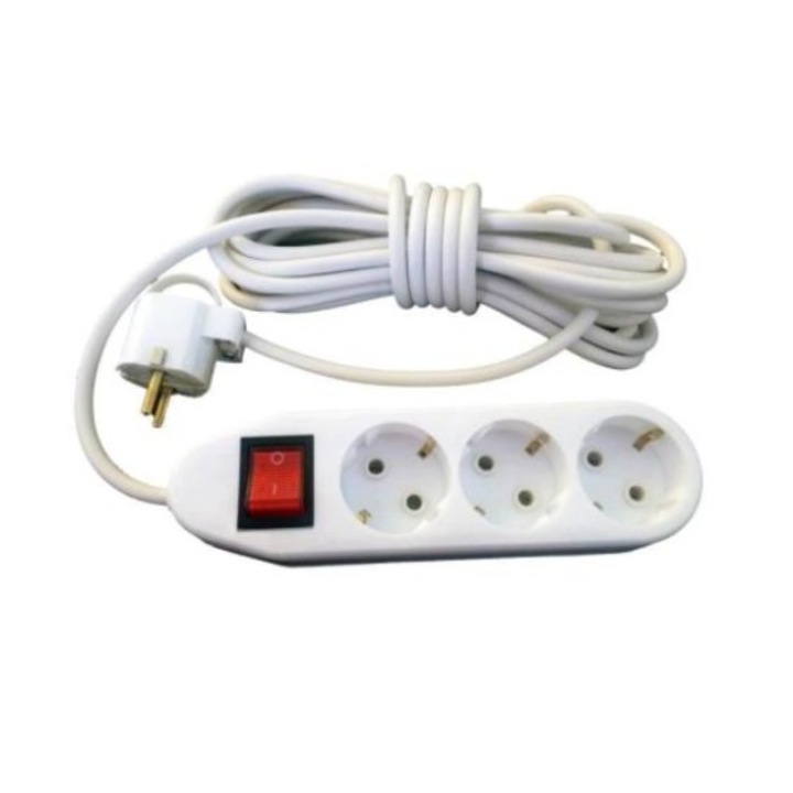 Удължителен кабел с 5M 3P керамичен Ipee превключвател