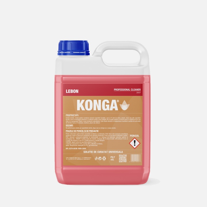 Detergent universal parfumat floral pentru suprafete multiple, 5L, Uz Profesional, Indeparteaza murdaria de creioane, markere si stilouri