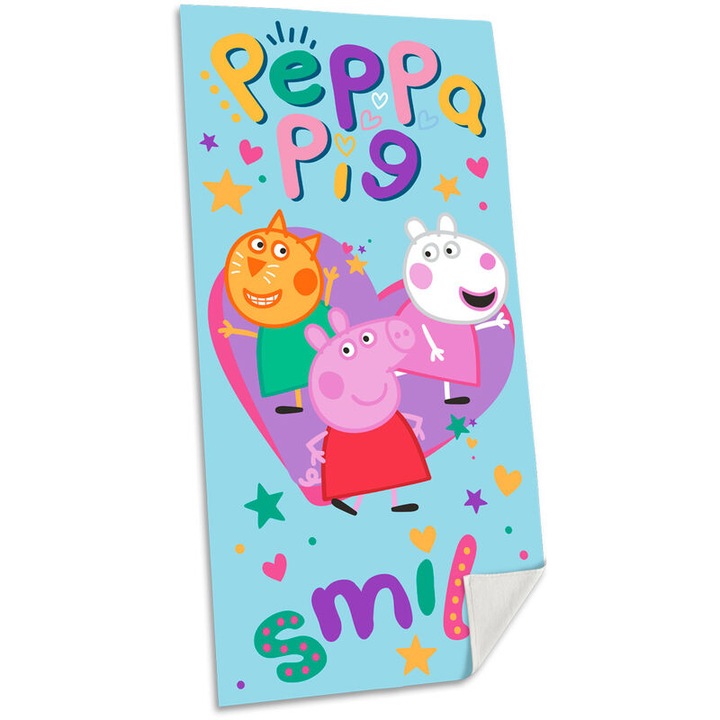 Памучна кърпа Peppa Pig, 140x70см 140x70 см Розово