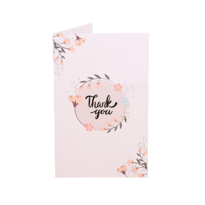 Set 20 de Felicitari, Simple, Model 4 "Thank You", Pentru Sarbatori si Cadouri