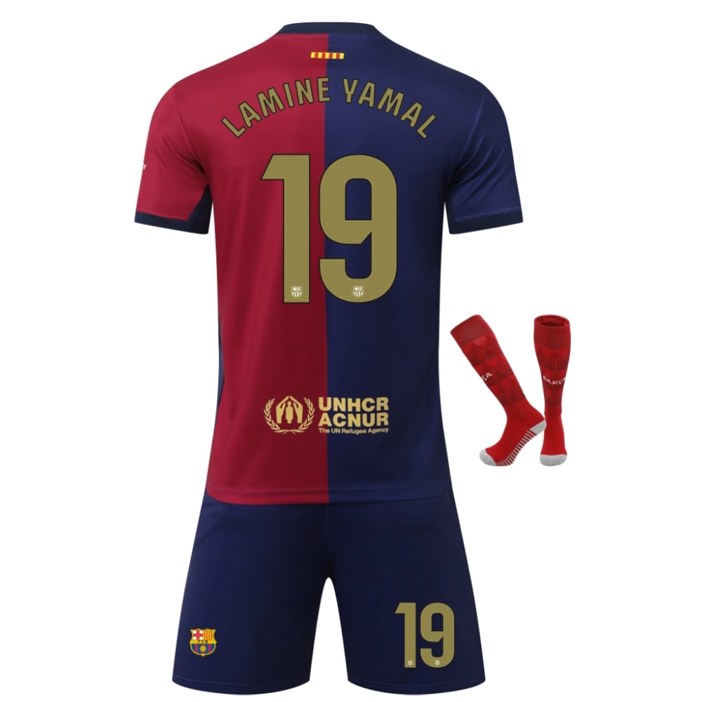 Echipament Sportiv Barbati Barcelona Yamal Fotbal Jersey, 185-195