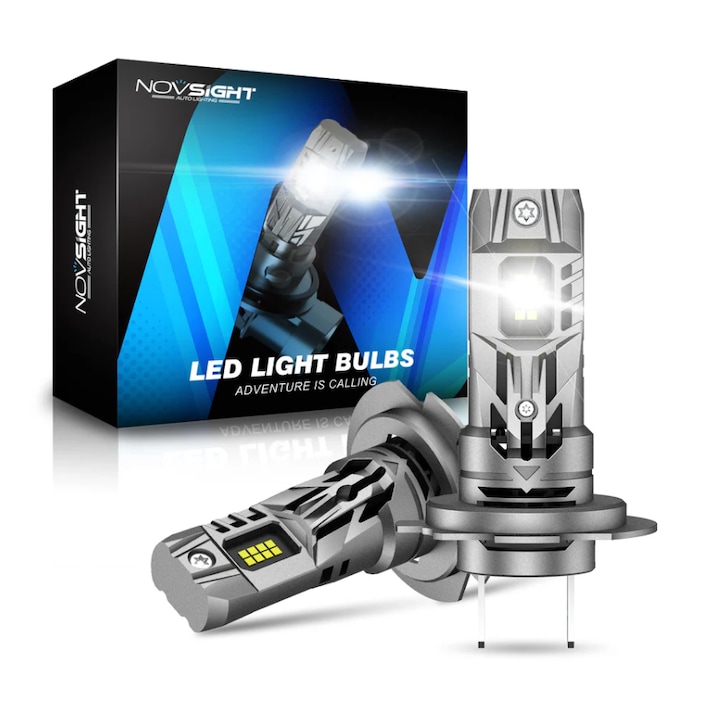 2 db Elysar H7 LED izzó készlet, N63 sorozat, 70 W/készlet, 16 000 LM, 6500 K, IP68, élettartam több mint 50 000 óra, Plug & Play