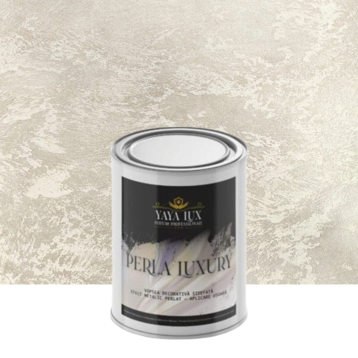 Vopsea decorativa de Lux, Perla Luxury cu Fulgi Perlati, Bej Deschis, 0, 5 Litri