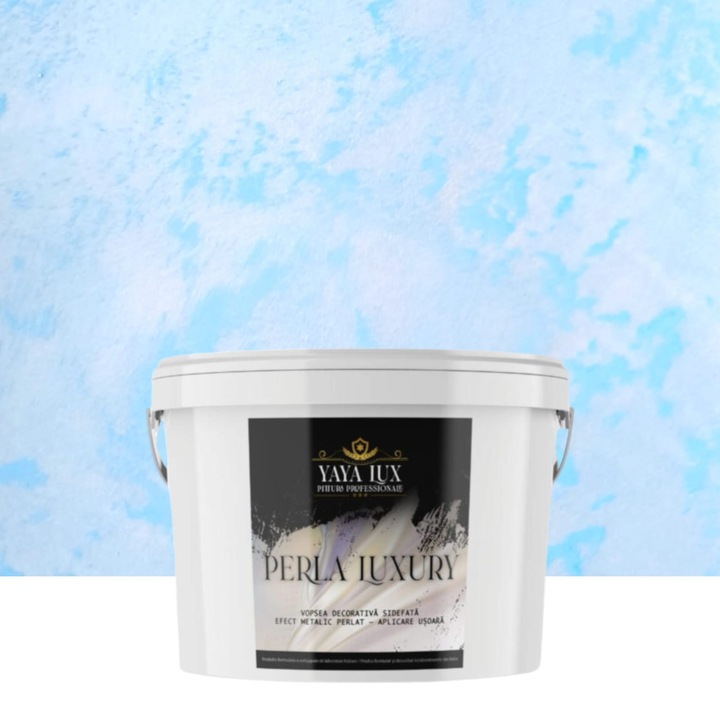 Vopsea decorativa Perla Luxury cu Fulgi Perlati, Albastru Deschis, 2.5 L