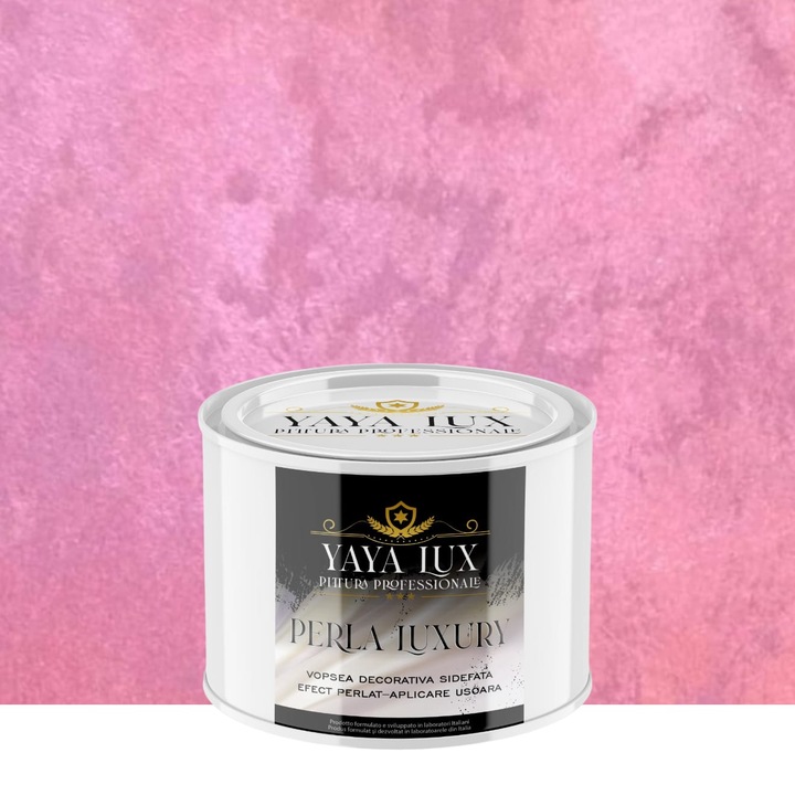 Vopsea decorativa de Lux, Perla Luxury cu Fulgi Perlati, Orhidee, 0, 5 Litri
