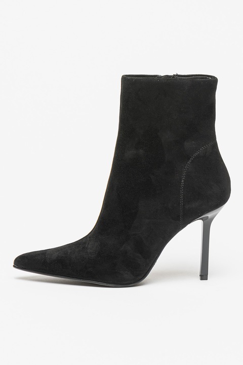 Steve Madden, Боти от еко кожа Iyanna с ток стилето, Избеляло черно
