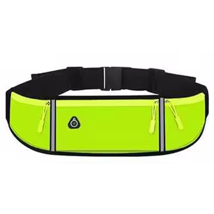 Táska futáshoz, túrázáshoz, vízálló, fitnesz, zöld