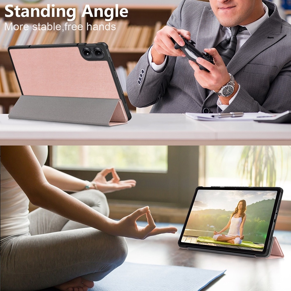 Husa Xiaomi Redmi Pad PRO 12.1 inch UltraSlim de tip stand functie sleep/wake-up rose gold