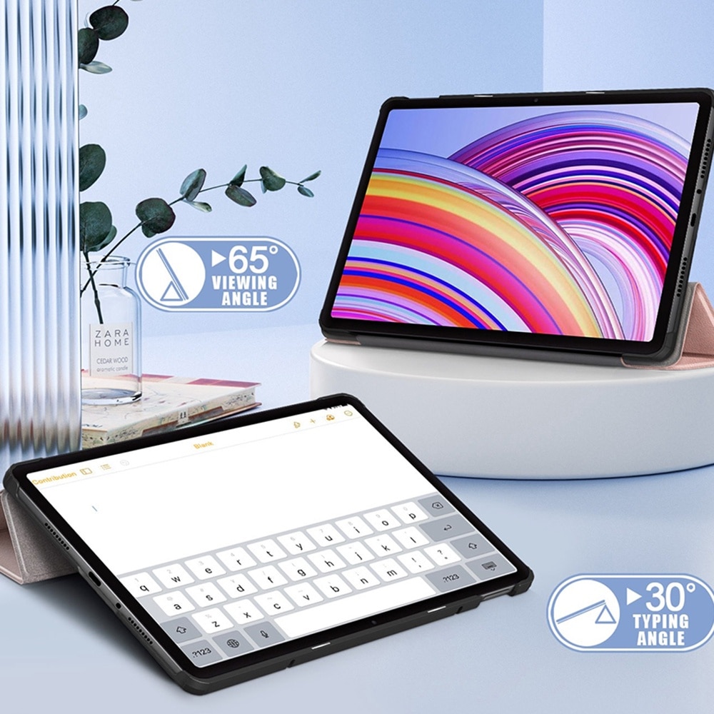 Husa Xiaomi Redmi Pad PRO 12.1 inch UltraSlim de tip stand functie sleep/wake-up rose gold