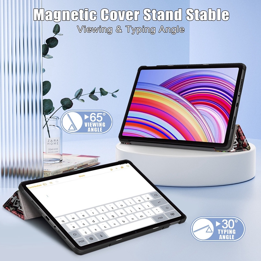 Husa pentru Xiaomi Redmi Pad PRO 12.1 inch UltraSlim de tip stand functie sleep/wake-up graffiti