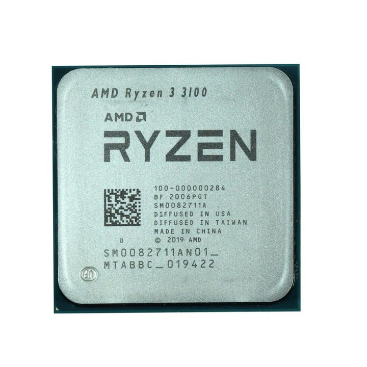 Процесор AMD Ryzen 3 3100, 4C / 8T, 3.60 - 3.90 GHz, 18 MB кеш, 65 W, тава