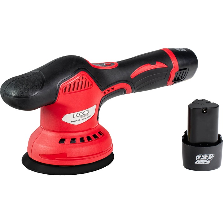 Polírozógép 12V Ø125mm 300-2400min-1 2x2Ah RAIDER RD-CPC07