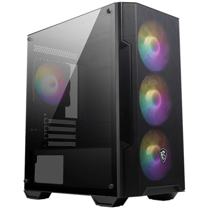 Компютърна кутия MSI MAG FORGE M100A D60, Micro ATX Tower, RGB, Захранване 600W, Черен