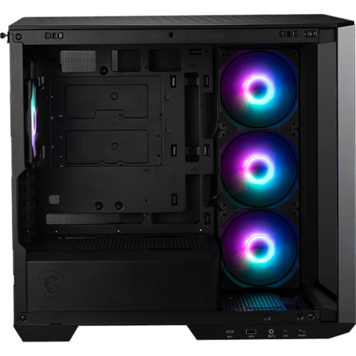 Carcasa MSI MAG PANO M100R PZ, mATX, RGB, Negru - eMAG.ro