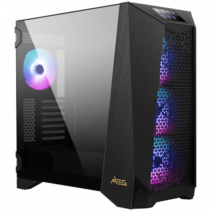 Кутия MSI MEG PROSPECT 700R, Mid-Tower, RGB, Черен