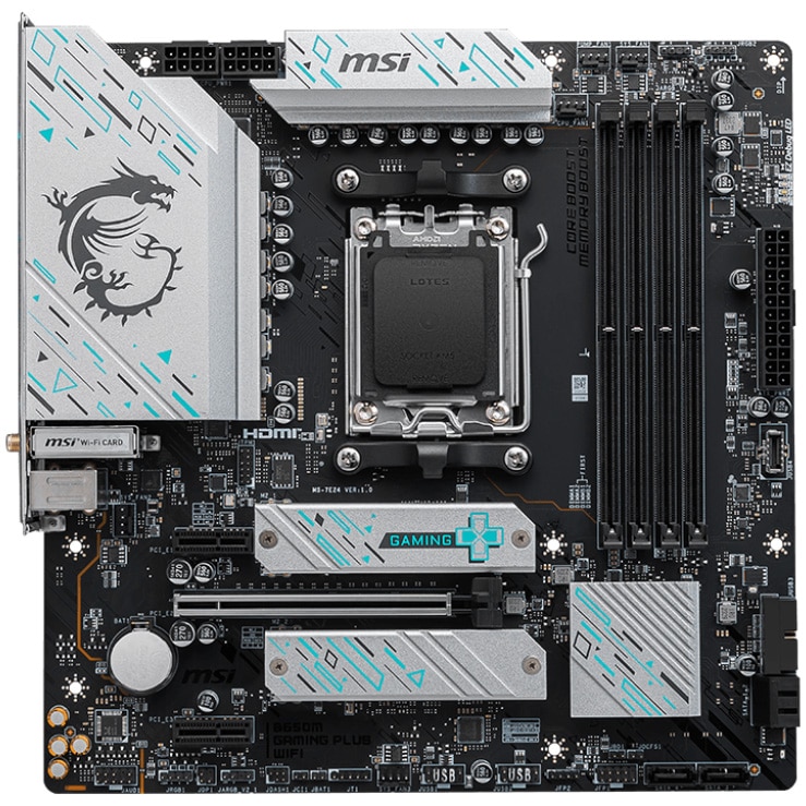 Placa de baza MSI B650M GAMING PLUS WIFI, Socket AM5, DDR5, BT