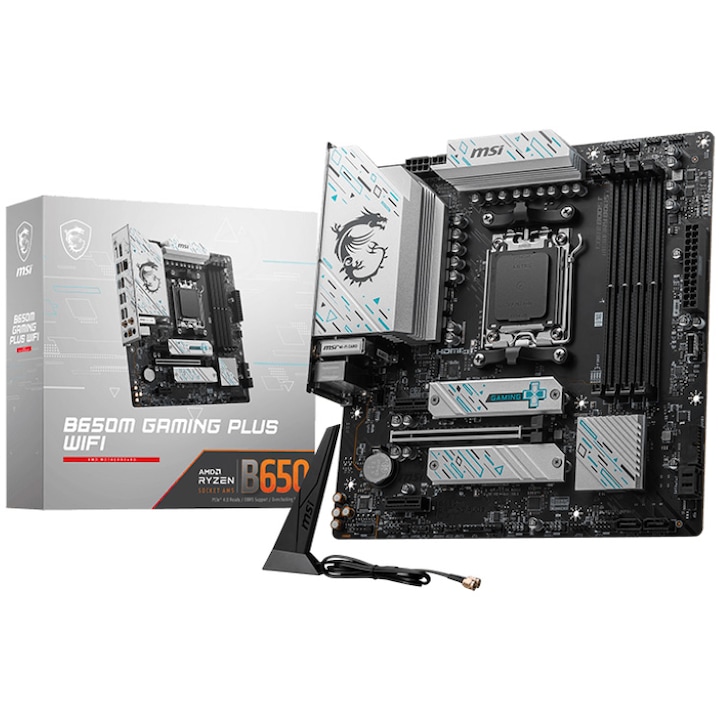 Дънна платка MSI B650M GAMING PLUS WIFI, Socket AM5, DDR5, BT, Micro ATX