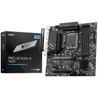 Placa de baza MSI PRO B760M-A WIFI, Socket LGA1700, DDR5, Wi-Fi, BT, Micro ATX