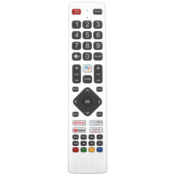 Дистанционно управление Sharp, бутони, предназначени за Netflix/Youtube/Prime, съвместимо с телевизори Sharp, 22 cm