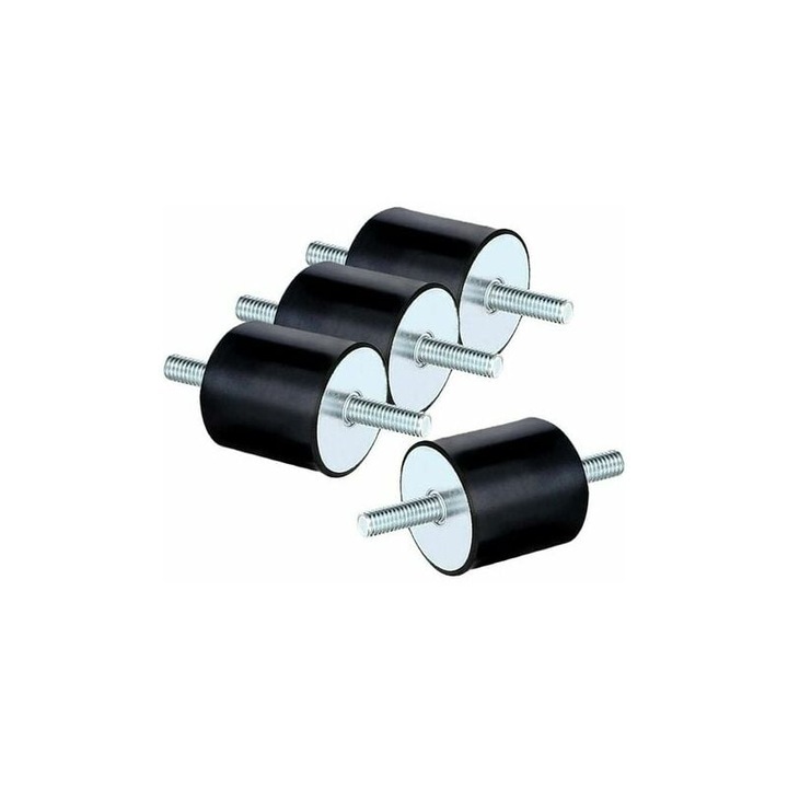 4db gumi rezgéscsillapító készlet, 30x30mm, M8 csavarral, autóipari és ipari berendezésekhez