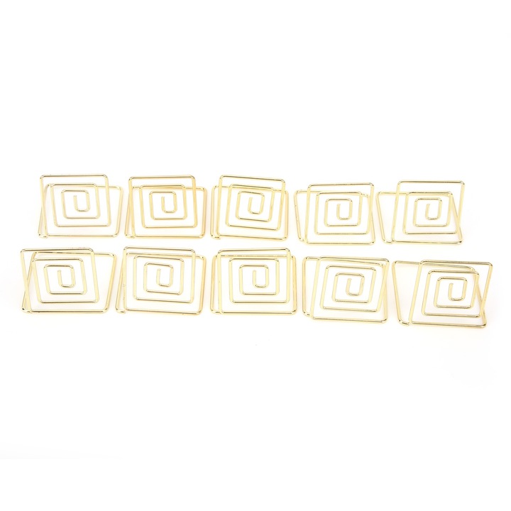 Комплект 10 карбонови визитници, метални, за офис, мини, за номера на маси, снимки, бележки.