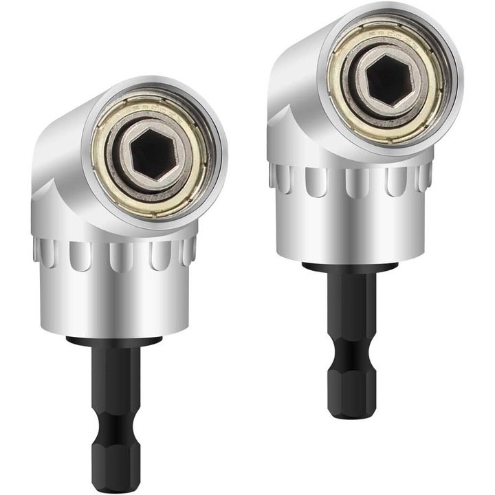Set 2 adaptoare pentru surubelnita cu unghi de 105 grade, 6.35 mm