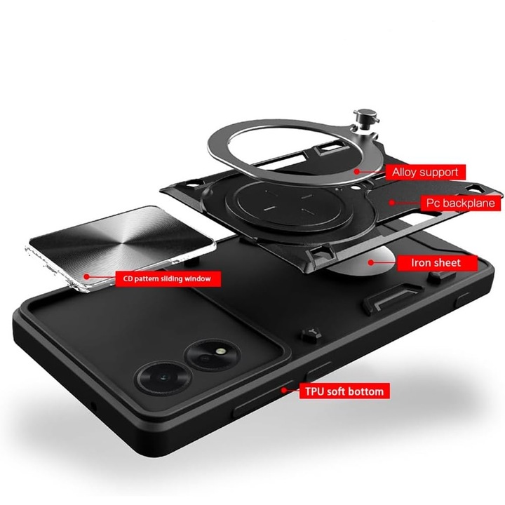 Кейс за Oppo A60 - Techsuit CamGuard Pro - Червен