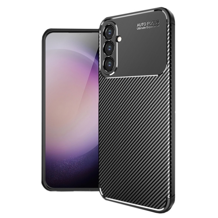 Husa protectie Mat-Tech compatibila cu Samsung Galaxy S24, Carbon Design Autofocus, Protectie Camere, Finisaj Mat, Anti-Shock, Anti-Fingerprint, Rezistenta la impact, Negru