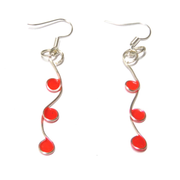 Cercei dama handmade Color Drops, aliaj metalic, portocaliu