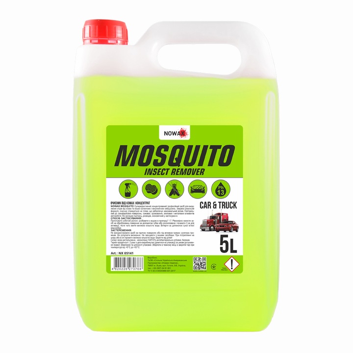 Detergent eliminare insecte, pentru parbriz, MOSQUITO Insect Remover 5L