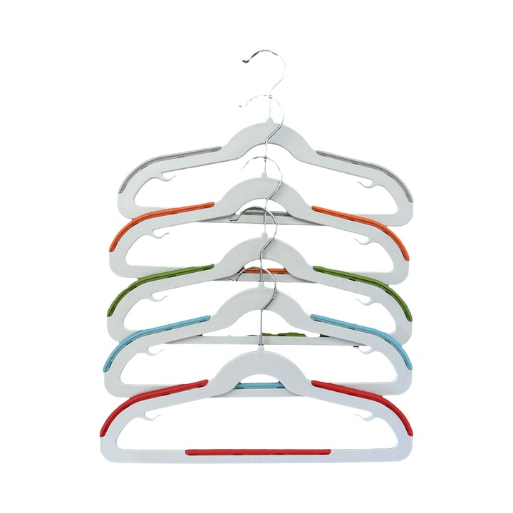 Set 5 umerase ecru pentru copii, multicolor, din plastic cu sistem antialunecare din cauciuc, 32.5 x 20.5 cm