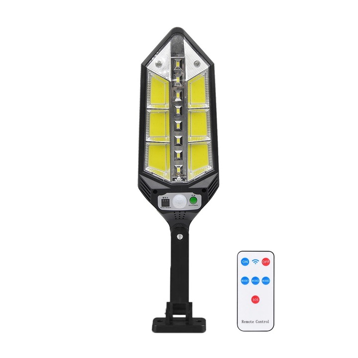 LED соларна лампа, 48 COB, дистанционно управление, 20W