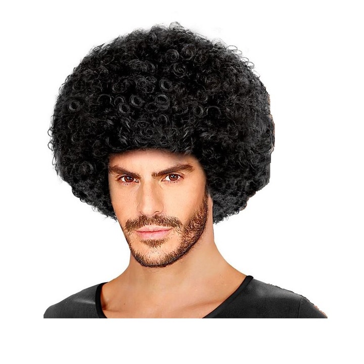 Peruca neagra afro