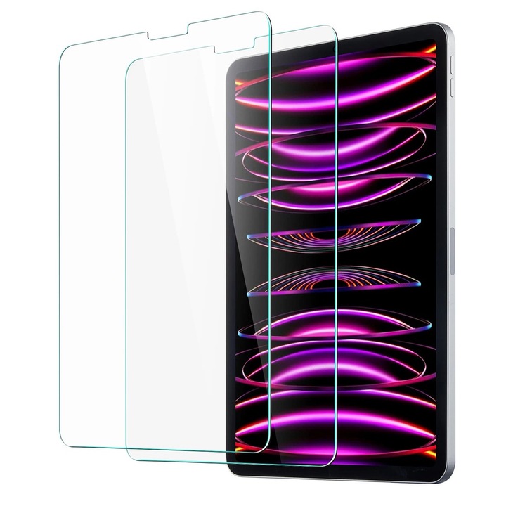 Folie pentru iPad Pro 12.9 2018/2020/2021/2022/iPad Air 13 2024 set 2, tru iPad Pro 12.9 /iPad Air 13 (2024) (set 2) - ESR Armorite Screen Protector, G25, Sticla securizata, Clear