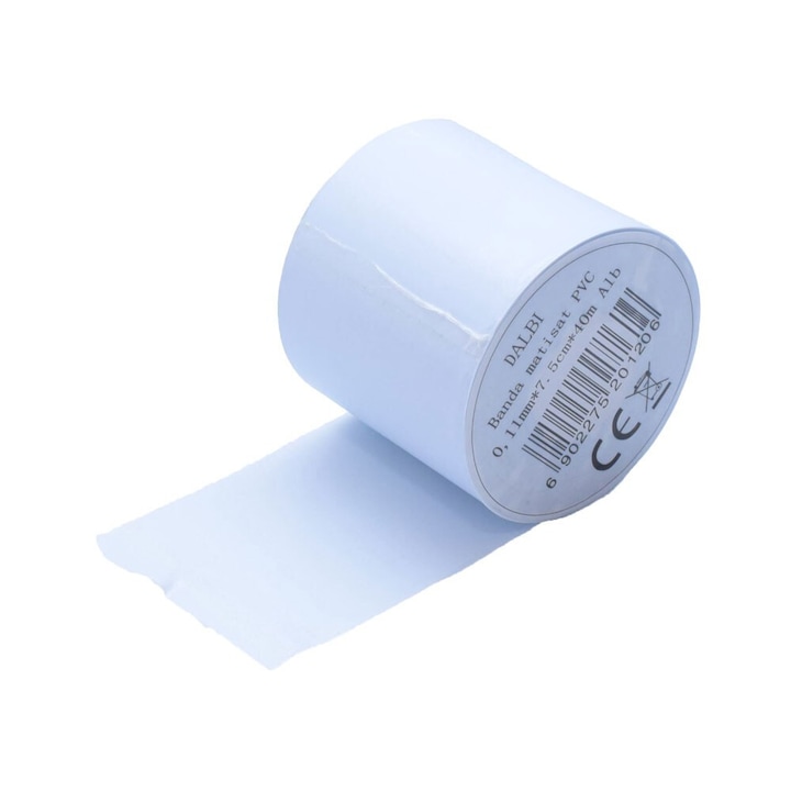 Banda Matisat din PVC, Aer Conditionat/7,5cm x 40m ALB