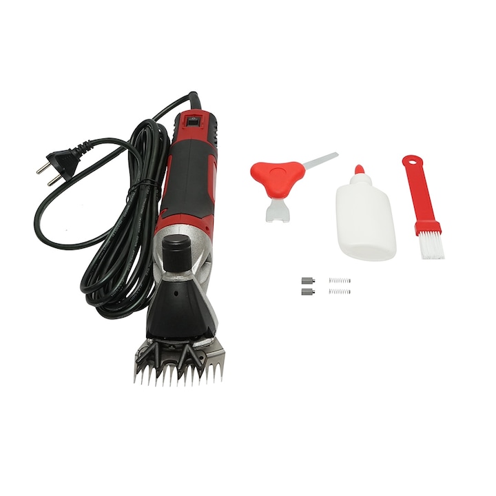 Masina profesionala de tuns oi 220V/50-60Hz, 990W 2400rot/min, lama din otel tratat si cap aluminiu
