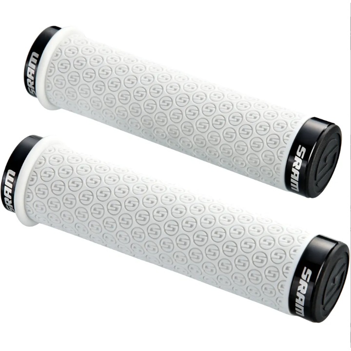 Kerékpár markolat Sram Locking Grips DH zárfogantyúk, hossza 139 mm, kiváló minőségű szilikon, fehér