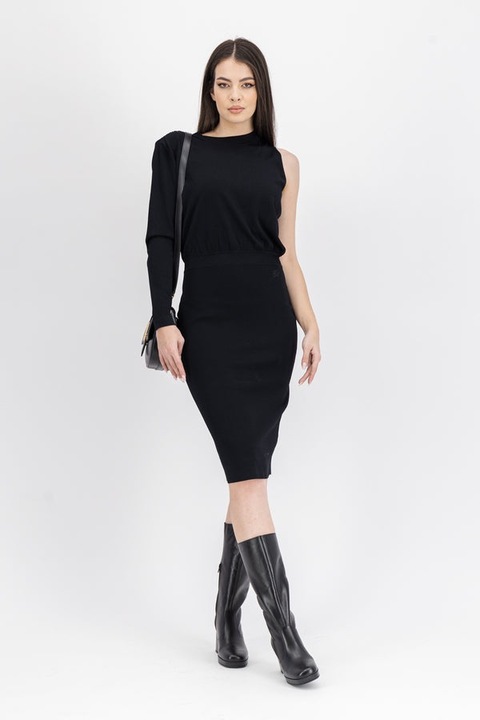 Karl Lagerfeld egyujjú ruha, fekete, S-es méret