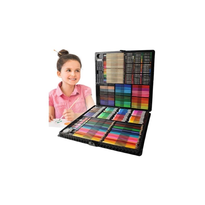 Set Complet pentru Desenat si Pictat, 258 de Elemente, Multicolor