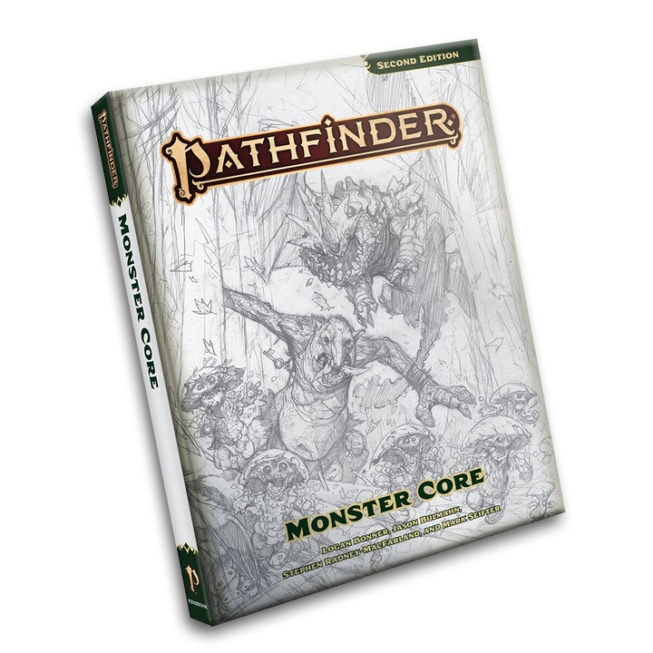 Podrecznik Pathfinder Monster Core Sketch Cover P2, Editia a 2-a, 376 pagini, Twarda