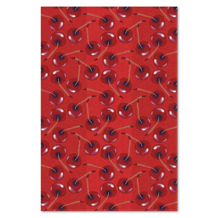 Covor Carpeta sintetic, Colectia Delta 24L 1135-1-46755, Rosu/Rosu inchis/Crem, design Abstract, 200x300 cm