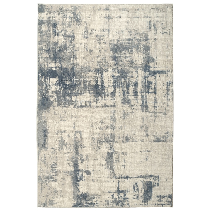 Covor Carpeta lana 100%, Colectia Bella 7005 -1-51955, Bej/Albastru, design Vintage, 240x340 cm