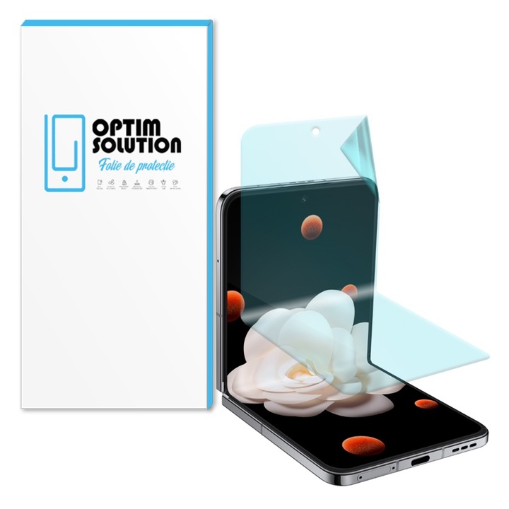 Regenerálható hidrogél fólia a Honor Magic V Fliphez, OPTIM OLDAT, nagy érzékenység, UHD tisztaság, ütéselnyelés, rugalmas hidrokristály, szilikon összetételű ultrasafe membrán, elit osztályú védelem, átlátszó