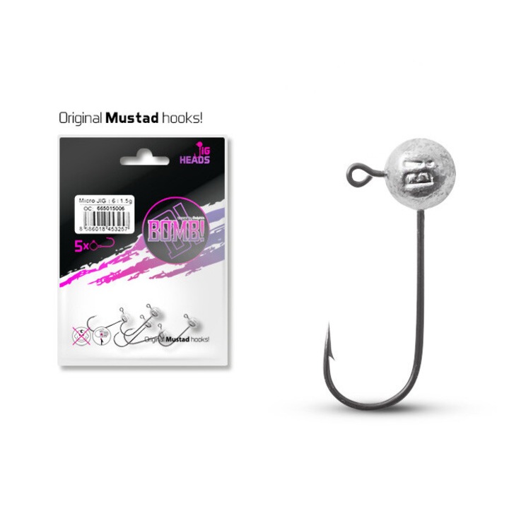 Head Jig Fish-On-X Head Jig без Bomb нашийник 5 броя 1,5 g кука размер 4
