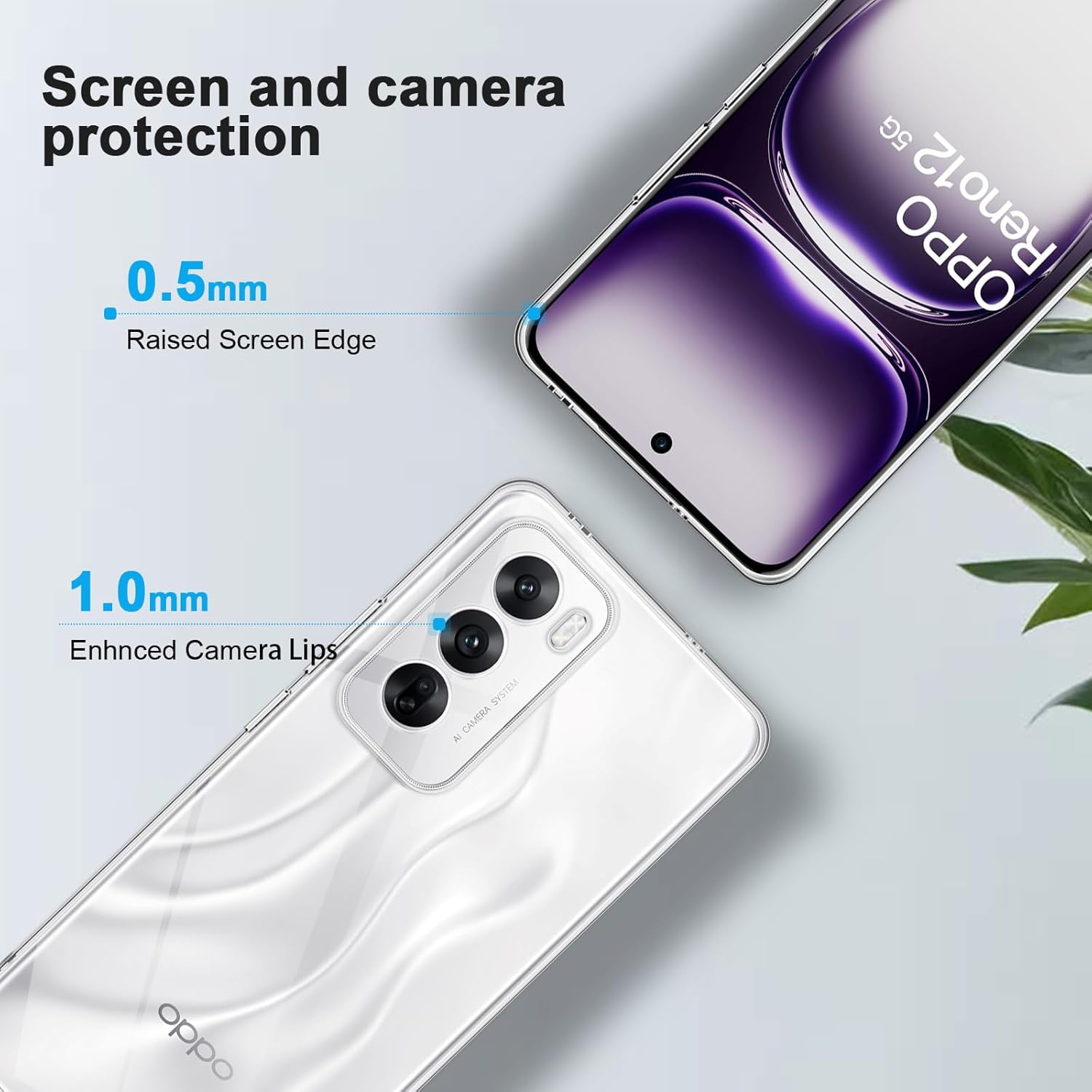 Husa protectie Mat-Tech compatibila cu Oppo Reno12 Pro 5G, Anti-soc, 2MM, Protectie Camera, Decupaje Precise, Rezistenta la impact, Margini ridicate pentru protectia ecranului, Transparenta