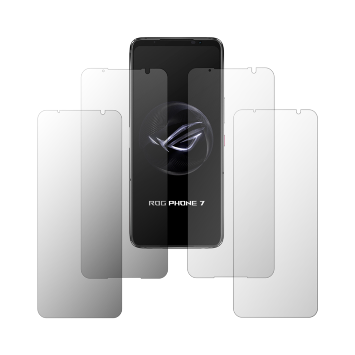 Комплект от 4 Folie24 протектора за екран, за Asus ROG Phone 7, 2X Ultra-Clear + 2X Matte, пълно покритие на дисплея и удобни за калъф, залепващи, гъвкави със самовъзстановяване