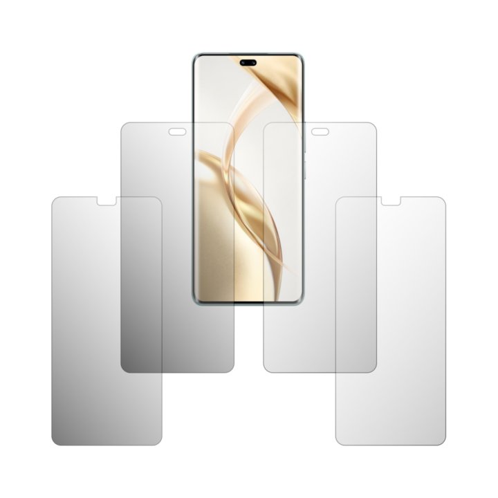 Set 4X Folie Protectie Ecran Folie24, pentru Honor 200 Pro, 2X Ultra-Clear + 2X Mate, Acoperire Full-Display si Case-Friendly, Adezive, Flexibile cu Auto Regenerare