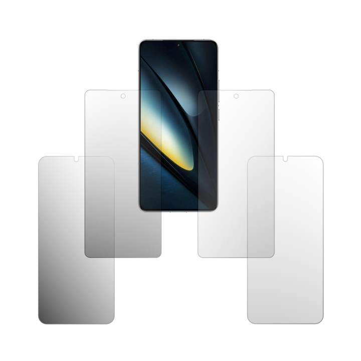 Set 4X Folie Protectie Ecran Folie24, pentru Xiaomi Poco F6 Pro, 2X Ultra-Clear + 2X Mate, Acoperire Full-Display si Case-Friendly, Adezive, Flexibile cu Auto Regenerare