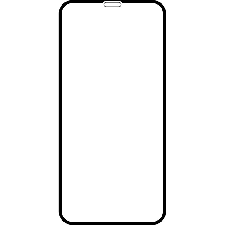 Kijelző fólia Apple iPhone 11 Pro Max / XS Max készülékekhez, katonai üveg, teljes ragasztás, 21D, NC447, fekete