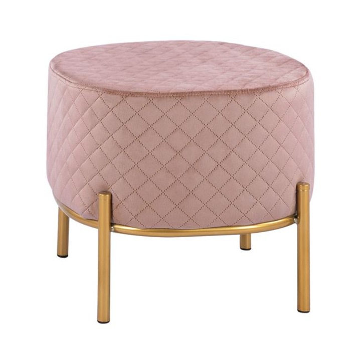 Табуретка Puzzle-home HM8638.02, Гнила ябълка, Кадифе, Златна основа, 42x42x38cm